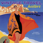 vintage travel poster calendar